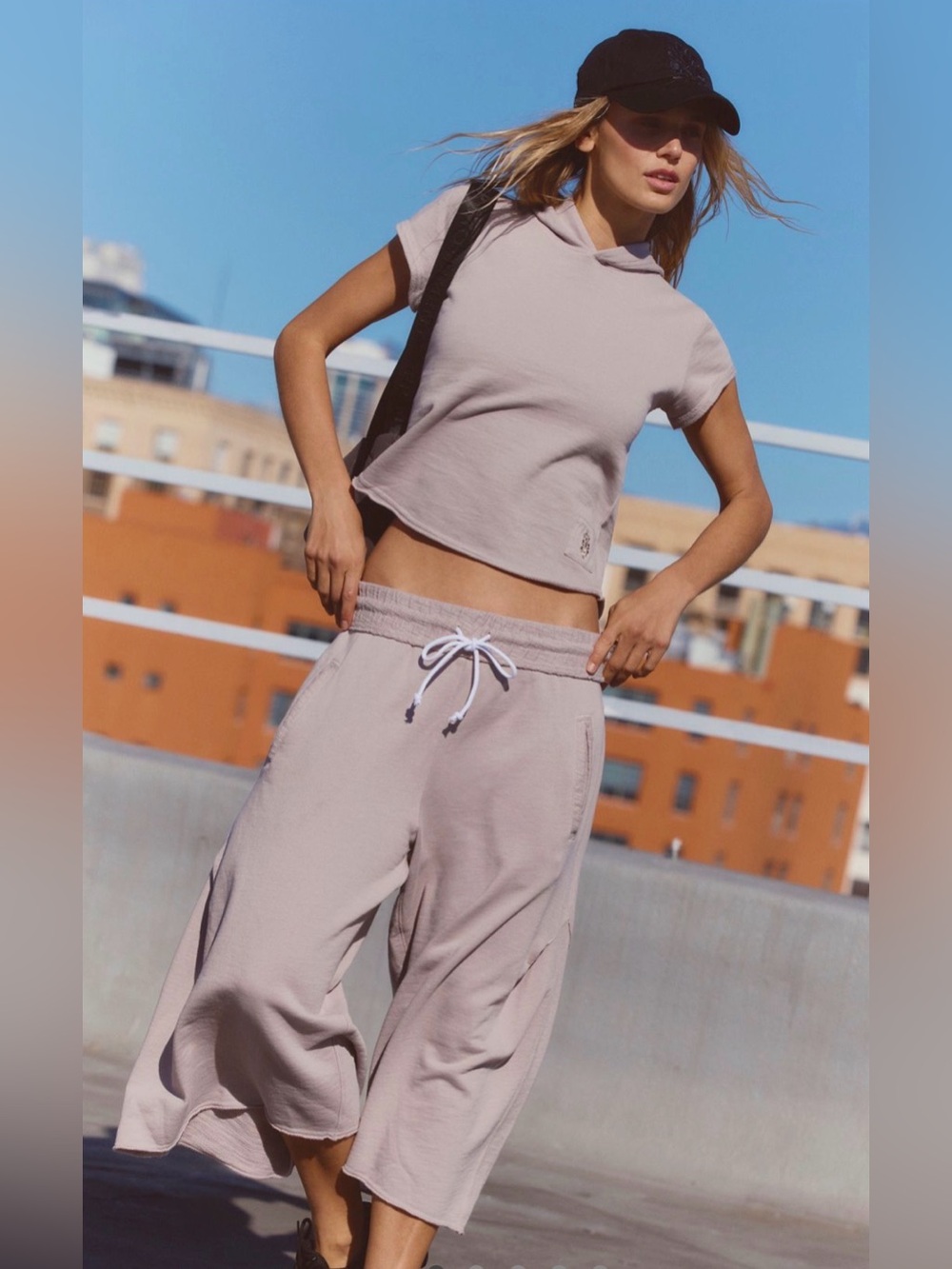 NWT Free People Breakline Set in Goal Post, size L